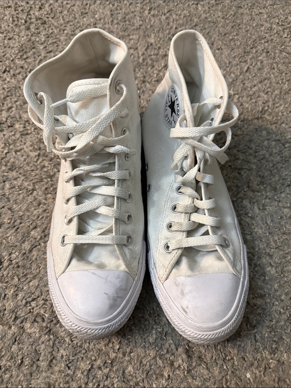 Converse White High-Top Canvas Sneakers